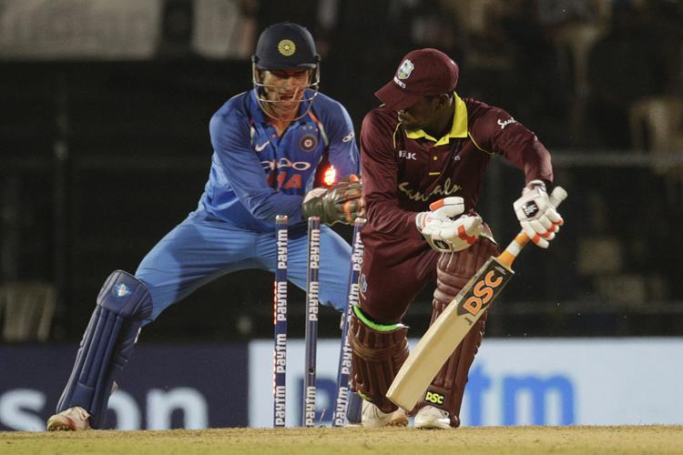 MS Dhoni Lightning 0.08s Stumping vs West Indies